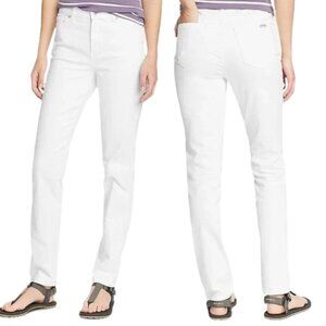 Eddie Bauer Jeans Curvy Straight White Wash Premium Denim  SZ 16 - NEW